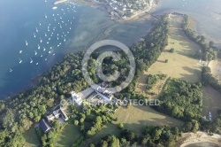 vue aerienne de l île de Berder, Golfe du Morbihan 56