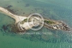 vue aerienne de l île de Stuhan -  Carnac - la Trinité-sur-Mer