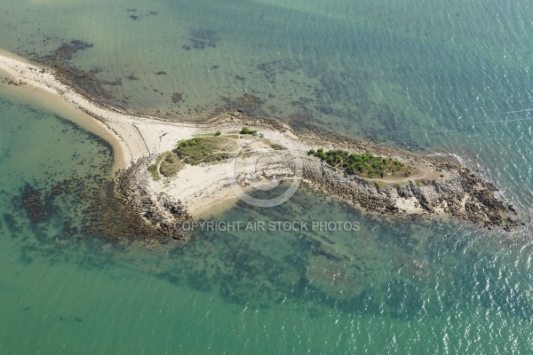 vue aerienne de l île de Stuhan -  Carnac - la Trinité-sur-Mer