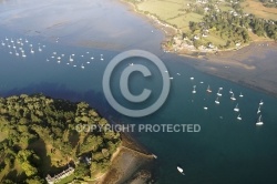 vue aerienne de l île Irus,  Golfe du Morbihan 56