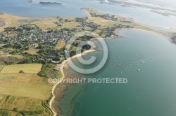 vue aerienne de l île-d Arz, Gollfe du Morbihan 56