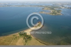 vue aerienne de la pointe de Brouel, île-d Arz, Golfe du Morbiha