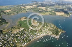 vue aerienne de Le Logéo, Golfe du Morbihan 56