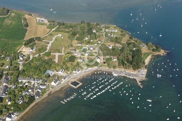 vue aerienne de Le Logéo, Golfe du Morbihan 56