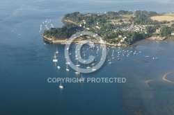 vue aerienne de Port Blanc , Golfe du Morbihan 56