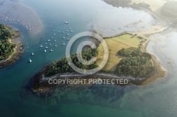 vue aerienne de Sept Îles seniz, Baden,Baden, Golfe du Morbiha