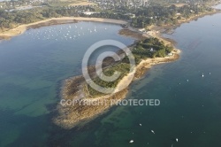 vue aerienne de St Philibert ,Golfe du Morbihan 56