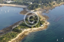 vue aerienne de St Philibert ,Golfe du Morbihan 56