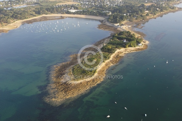 vue aerienne de St Philibert ,Golfe du Morbihan 56