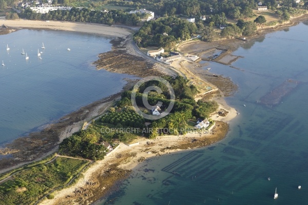 vue aerienne de St Philibert ,Golfe du Morbihan 56