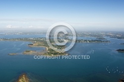 vue aerienne du Golfe du Morbihan 56