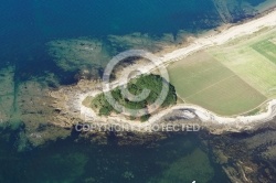 vue aerienne du Golfe du Morbihan 56, Pointe de Hourél