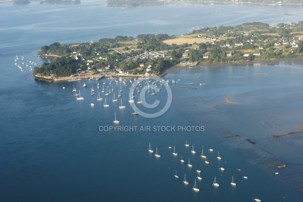 vue aerienne du Golfe du Morbihan 56