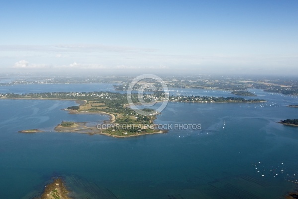 vue aerienne du Golfe du Morbihan 56