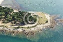 vue aerienne plage de Kernevest, ST Philibert, Golfe du Morbihan