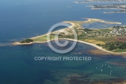 vue aerienne Pointe de Hourel,  Golfe du Morbihan 56