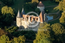 Vue aérienne du château du Plessis-Mornay 78