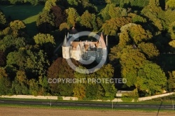 Vue aérienne du château du Plessis-Mornay 78