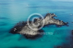 Vue aérienne du Littoral de Santec, Finistere