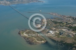 vue aérienne du viaduc de Marennes-Oleron