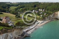 Vue aérienne plage de Vaucottes Seine maritime 76