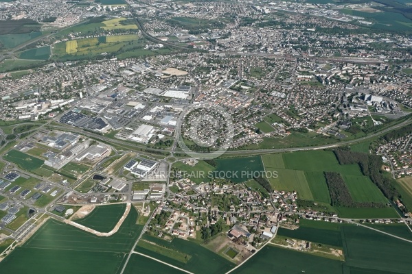 Vue aÃ©rienne zone commerciale de DreuxVernouillet, 28