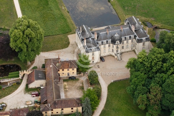 Vue aérienne château de Jeurre, Morigny-Champigny 91