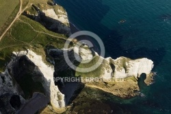 Vue aérienne d Etretat  Seine maritime 76