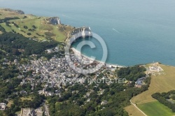 Vue aérienne d Etretat  Seine maritime 76