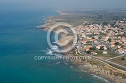 Vue aérienne de Brétignolles-Sur-Mer, Vendée 85 