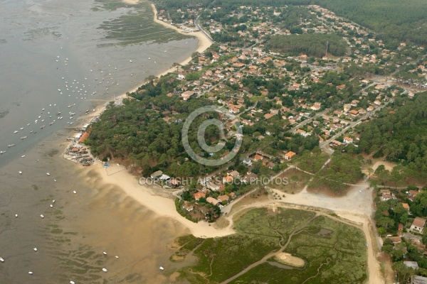 vue aérienne de claouey, bassin ostréicole d Arcachon, Gironde,