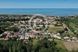 vue aérienne de La Cotinière, plage de Matha