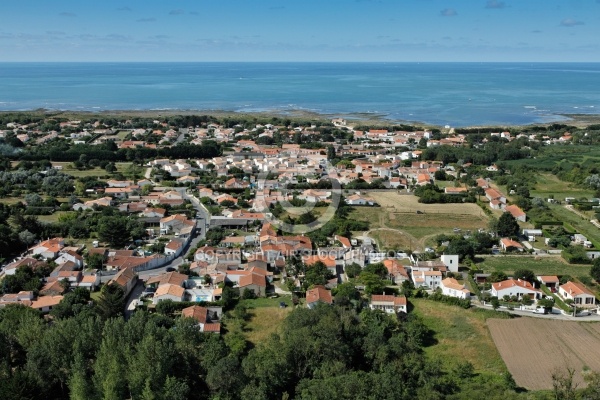 vue aérienne de La Cotinière, plage de Matha