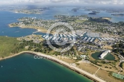 vue aérienne de Port Crouesty, Arzon, Golfe du Morbihan 56