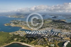 vue aérienne de Port Crouesty, Arzon, Golfe du Morbihan 56