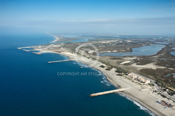 Vue aérienne de Stes Maries de la Mer