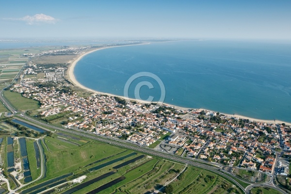 Vue aérienne de Île de Noirmoutier, La Guérinière , La tresson 