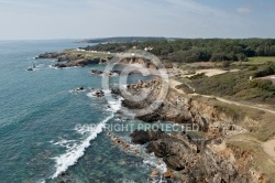 Vue aérienne des falaises de Cayola, Le Porteau,  Vendée 85