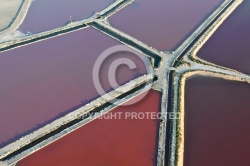 vue aérienne des Marais salants
