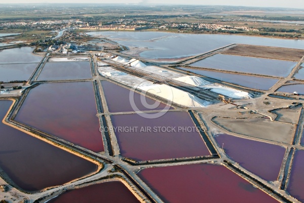 vue aérienne des Salins du midi  camargue