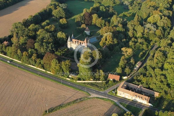 Vue aérienne du château du Plessis-Mornay 78