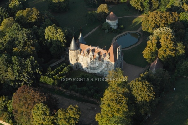 Vue aérienne du château du Plessis-Mornay 78