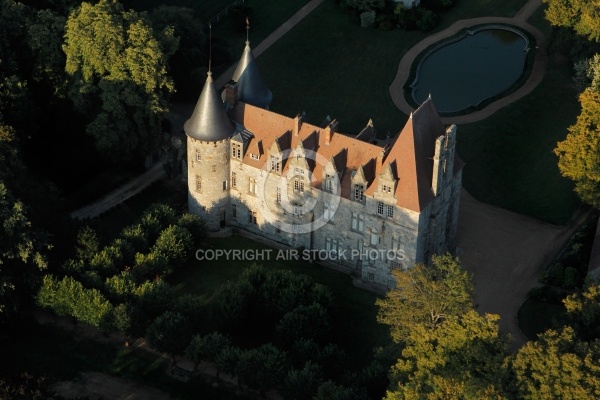 Vue aérienne du château du Plessis-Mornay 78