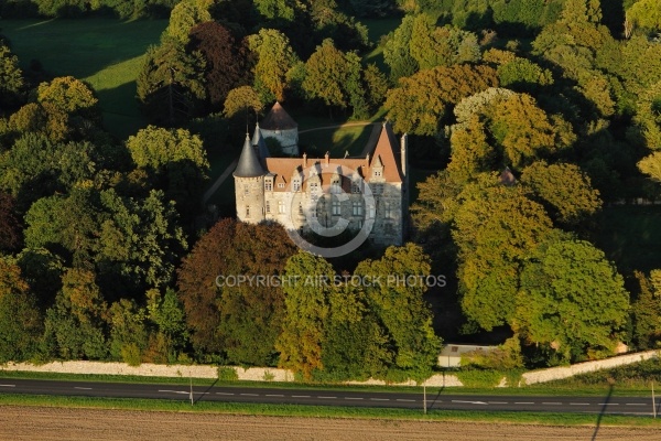 Vue aérienne du château du Plessis-Mornay 78