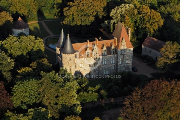 Vue aérienne du château du Plessis-Mornay 78