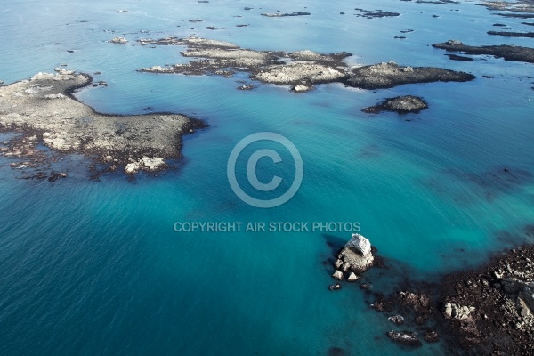 Vue aérienne du Littoral de Santec, Finistere