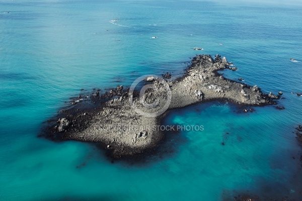 Vue aérienne du Littoral de Santec, Finistere