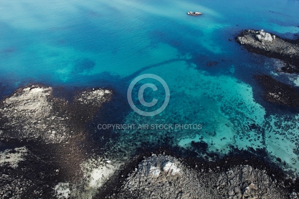 Vue aérienne du Littoral de Santec, Finistere