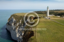 Vue aérienne du Phare du cap d Antifer Seine maritime 76