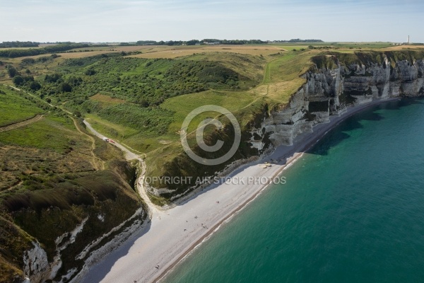 Vue aérienne plage de Vaucottes Seine maritime 76